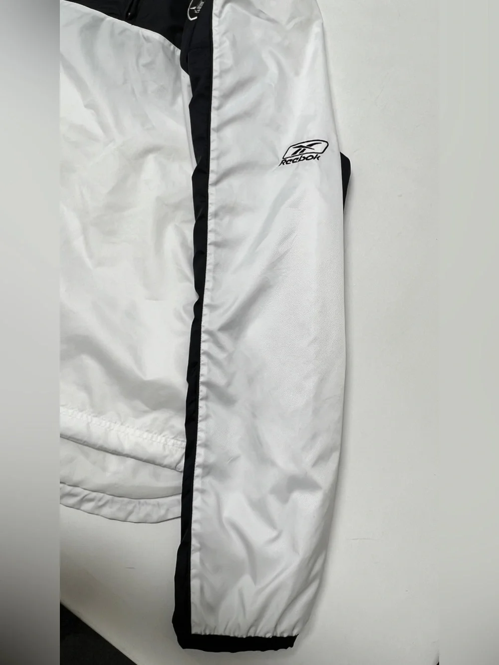 Reebok Oakland Raiders Pullover Windbreaker Jacket XL NFL Black White